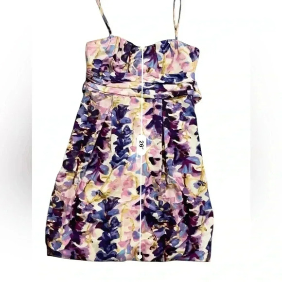 Vintage City Triangles spaghetti strap mini dress abstract floral 7/8 90’s - Picture 10 of 14